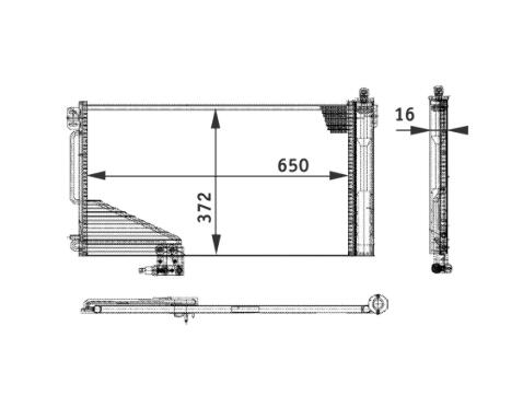 Mercedes A/C Condenser 2035001254 - Behr 351301351